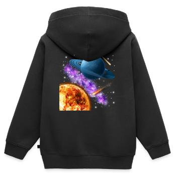 espace - Sweat Premium à capuche zippé enfant bio - noir - Dos - AI Model Kid Male (0cm)