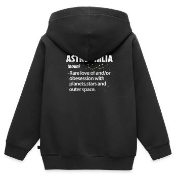 Astronomie - Kinder Premium Organic Zip Hoodie - Schwarz - Hinten - AI Model Kid Male (0cm)