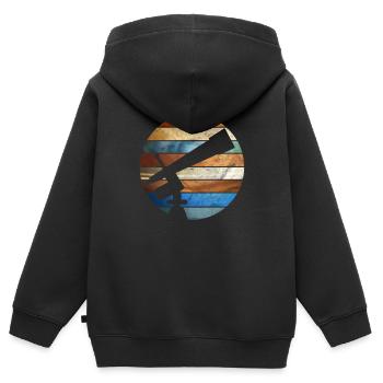 Astronomie - Kinder Premium Organic Zip Hoodie - Schwarz - Hinten - AI Model Kid Male (0cm)