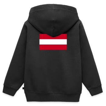 Austria - Kids Premium Organic Zip-up Hoodie - black - Back - AI Model Kid Male (0cm)