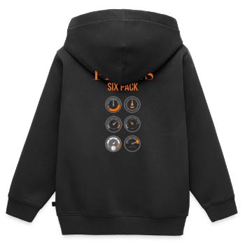 avion - Sweat Premium à capuche zippé enfant bio - noir - Dos - AI Model Kid Male (0cm)