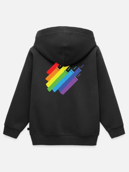 Maler - Kinder Premium Organic Zip Hoodie - Schwarz