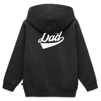 Vater Tochter - Kinder Premium Organic Zip Hoodie - Schwarz - Hinten - AI Model Kid Male (0cm)