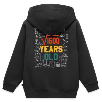 Root Square Root Math 40 Birthday - Kids Premium Organic Zip-up Hoodie - black - Back - AI Model Kid Male (0cm)