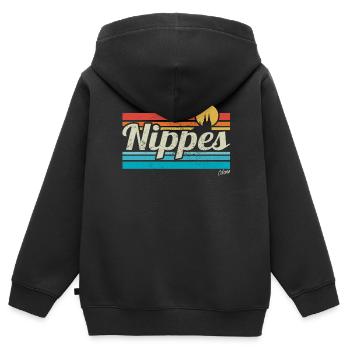 Nippes Veedel Köln Viertel Retro Vintage Surfer - Kinder Premium Organic Zip Hoodie - Schwarz - Hinten - AI Model Kid Male (0cm)