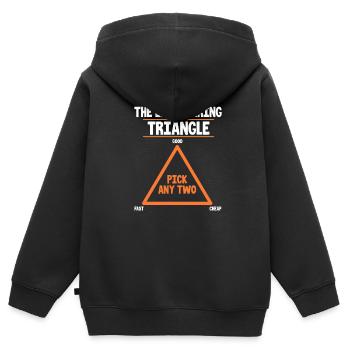 Ingenieur - Kinder Premium Organic Zip Hoodie - Schwarz - Hinten - AI Model Kid Male (0cm)