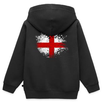Union Jack - Sweat Premium à capuche zippé enfant bio - noir - Dos - AI Model Kid Male (0cm)