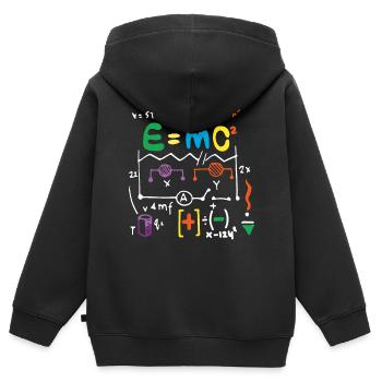 Physics relativity formula - Kids Premium Organic Zip-up Hoodie - black - Back - AI Model Kid Male (0cm)