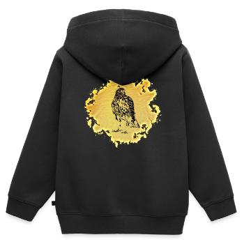 Falke - Kinder Premium Organic Zip Hoodie - Schwarz - Hinten - AI Model Kid Male (0cm)