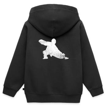Tai-Chi-Kampfkunst - Kinder Premium Organic Zip Hoodie - Schwarz - Hinten - AI Model Kid Male (0cm)