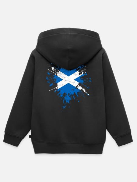 Schottland Flagge - Kinder Premium Organic Zip Hoodie - Schwarz