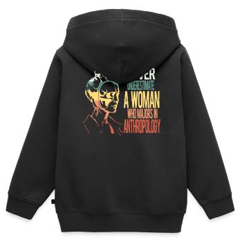 Anthropology anthropologist archeology - Kids Premium Organic Zip-up Hoodie - black - Back - AI Model Kid Male (0cm)