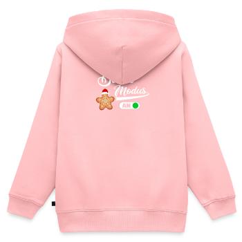 Back Modus AN Backen Weihnachten Bäckerin Geschenk - Kinder Premium Organic Zip Hoodie - Rosa - Hinten - AI Model Kid Female (0cm)