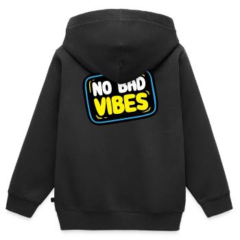 Keine Schenke Vibes - Vibes Sticker - Kinder Premium Organic Zip Hoodie - Schwarz - Hinten - AI Model Kid Male (0cm)