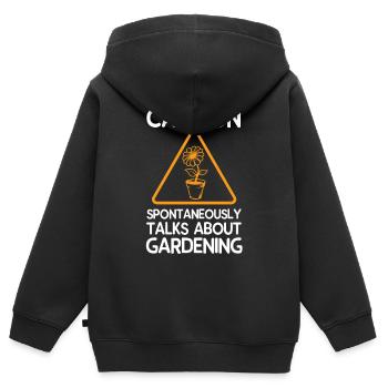 Gärtner - Kinder Premium Organic Zip Hoodie - Schwarz - Hinten - AI Model Kid Male (0cm)