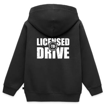 Novice driver test passed - Kids Premium Organic Zip-up Hoodie - black - Back - AI Model Kid Male (0cm)