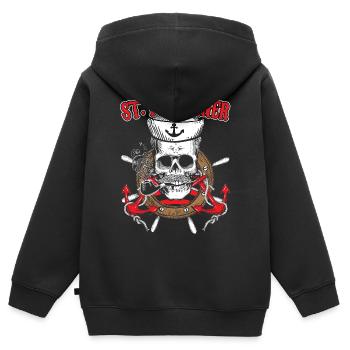 Paulianer Hamburg Sankt Pauli | St. Pauli Geschenk - Kinder Premium Organic Zip Hoodie - Schwarz - Hinten - AI Model Kid Male (0cm)