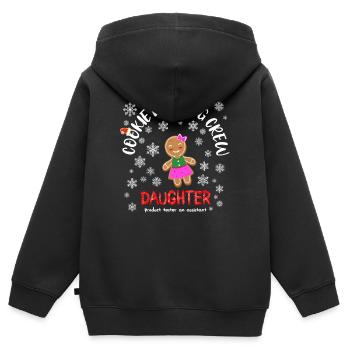 Cookie Baking Team Geschenkidee Weihnachten - Kinder Premium Organic Zip Hoodie - Schwarz - Hinten - AI Model Kid Male (0cm)