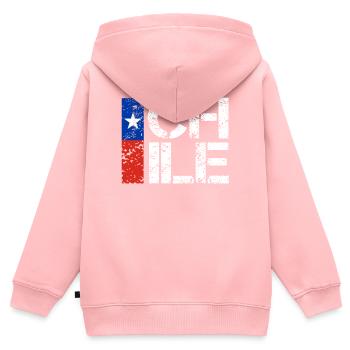 Chili - Sweat Premium à capuche zippé enfant bio - rose - Dos - AI Model Kid Female (0cm)