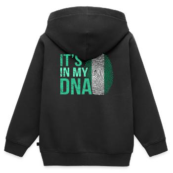 Nigeria - Kinder Premium Organic Zip Hoodie - Schwarz - Hinten - AI Model Kid Male (0cm)