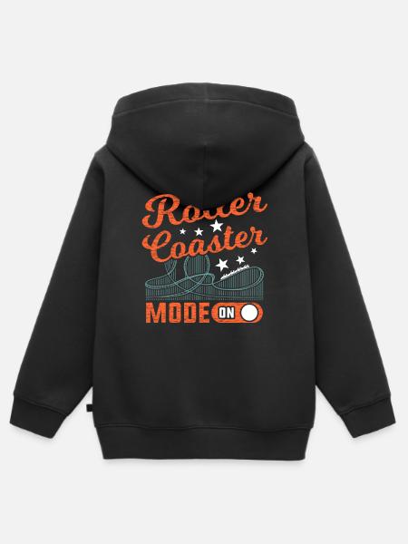 Achterbahn - Kinder Premium Organic Zip Hoodie - Schwarz