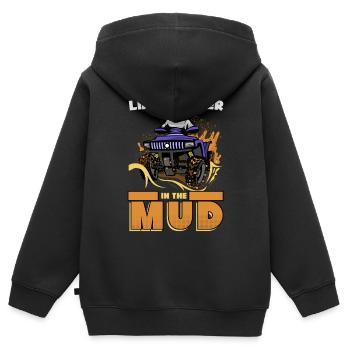Quad, quad dirt, quads - Sweat Premium à capuche zippé enfant bio - noir - Dos - AI Model Kid Male (0cm)