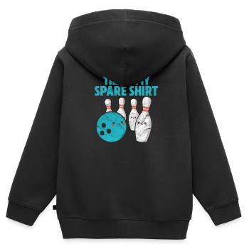 bowling - Kids Premium Organic Zip-up Hoodie - black - Back - AI Model Kid Male (0cm)