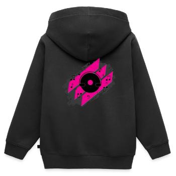 Music Music Musician Music School Musicer DJ - Kids Premium Organic Zip-up Hoodie - black - Back - AI Model Kid Male (0cm)