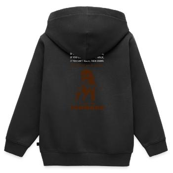Luther, jour de Luther mlk, Martin Luther King - Sweat Premium à capuche zippé enfant bio - noir - Dos - AI Model Kid Male (0cm)