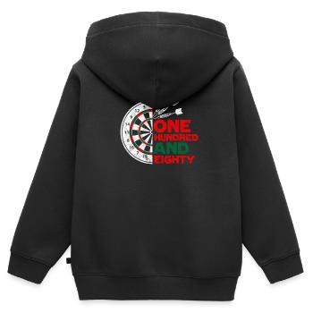 Dart Darts Bullseye Dartboard Dartpfeil Geschenk - Kinder Premium Organic Zip Hoodie - Schwarz - Hinten - AI Model Kid Male (0cm)