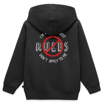 Geschwister, Geschwister Brüder, Schwestern - Kinder Premium Organic Zip Hoodie - Schwarz - Hinten - AI Model Kid Male (0cm)