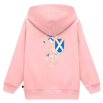 Schottischer Ritter - Kinder Premium Organic Zip Hoodie - Rosa - Hinten - AI Model Kid Female (0cm)