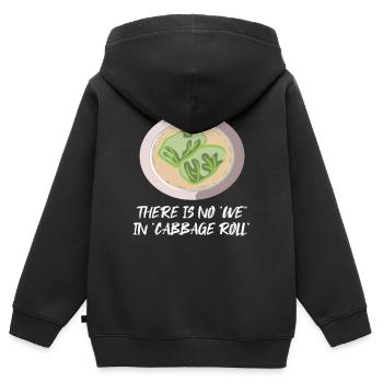 Rouleau de chou - Sweat Premium à capuche zippé enfant bio - noir - Dos - AI Model Kid Male (0cm)