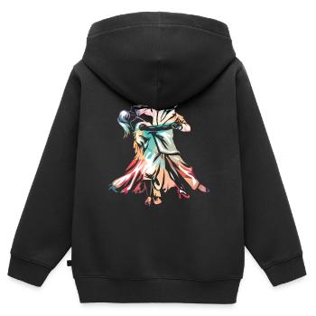 Foxtrot dance - Kids Premium Organic Zip-up Hoodie - black - Back - AI Model Kid Male (0cm)