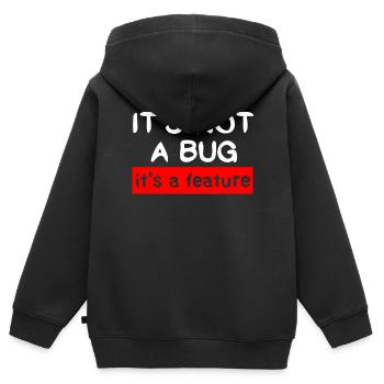 Programmer - Coder - Hacker - IT - Kids Premium Organic Zip-up Hoodie - black - Back - AI Model Kid Male (0cm)