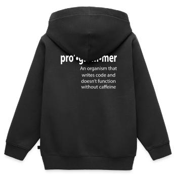 Programmer - Coder - Hacker - IT - Kids Premium Organic Zip-up Hoodie - black - Back - AI Model Kid Male (0cm)