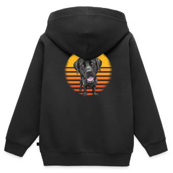 Labrador - Kinder Premium Organic Zip Hoodie - Schwarz - Hinten - AI Model Kid Male (0cm)
