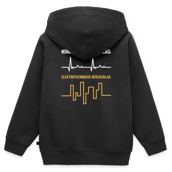 Elektrotechnik Elektriker - Kinder Premium Organic Zip Hoodie - Schwarz - Hinten - AI Model Kid Male (0cm)