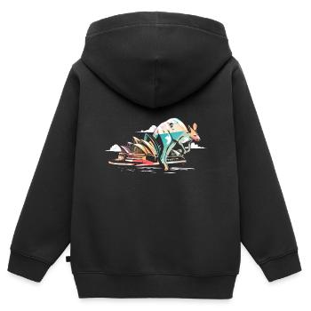 Känguru Australien - Kinder Premium Organic Zip Hoodie - Schwarz - Hinten - AI Model Kid Male (0cm)