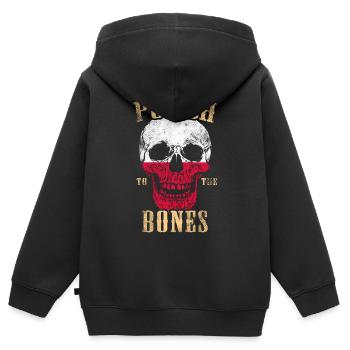 Polonais jusqu’aux os - Sweat Premium à capuche zippé enfant bio - noir - Dos - AI Model Kid Male (0cm)