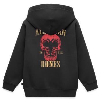 Albaner bis auf die Knochen - Kinder Premium Organic Zip Hoodie - Schwarz - Hinten - AI Model Kid Male (0cm)