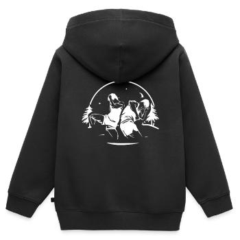 Yaw Yan - Sweat Premium à capuche zippé enfant bio - noir - Dos - AI Model Kid Male (0cm)