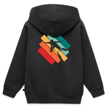 Bungee Jumping - Kinder Premium Organic Zip Hoodie - Schwarz - Hinten - AI Model Kid Male (0cm)