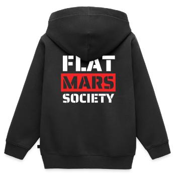 Flat Mars Society - Kinder Premium Organic Zip Hoodie - Schwarz - Hinten - AI Model Kid Male (0cm)