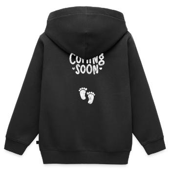 Grossesse - Sweat Premium à capuche zippé enfant bio - noir - Dos - AI Model Kid Male (0cm)