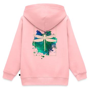 Libelle - Kinder Premium Organic Zip Hoodie - Rosa - Hinten - AI Model Kid Female (0cm)