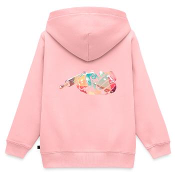 baker - Kids Premium Organic Zip-up Hoodie - rose - Back - AI Model Kid Female (0cm)