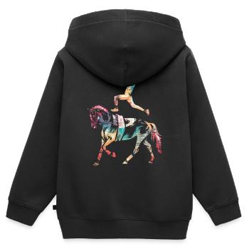 Voûte - Sweat Premium à capuche zippé enfant bio - noir - Dos - AI Model Kid Male (0cm)
