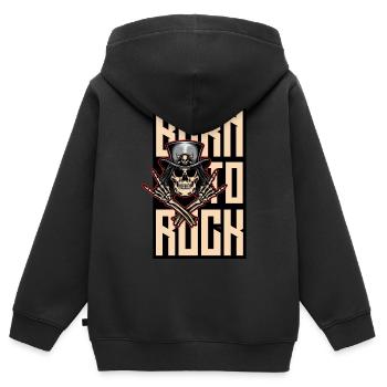 Old Punks Never Die - Born To Rock- Stay Punk - Kinder Premium Organic Zip Hoodie - Schwarz - Hinten - AI Model Kid Male (0cm)