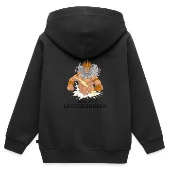 Jupiter unter den Lateinlehrern - Kinder Premium Organic Zip Hoodie - Schwarz - Hinten - AI Model Kid Male (0cm)